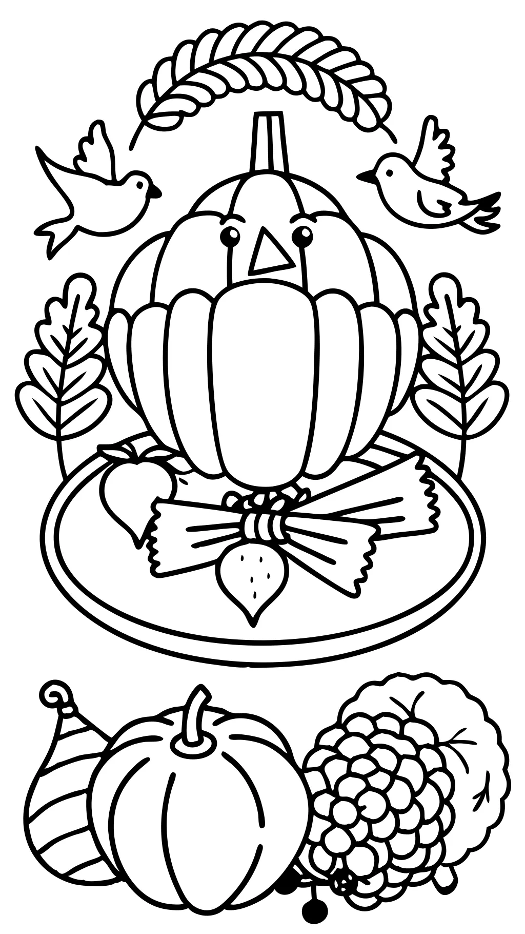 free print thanksgiving color pages